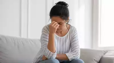 User experiencing emotional health issues due to chronic inflammation