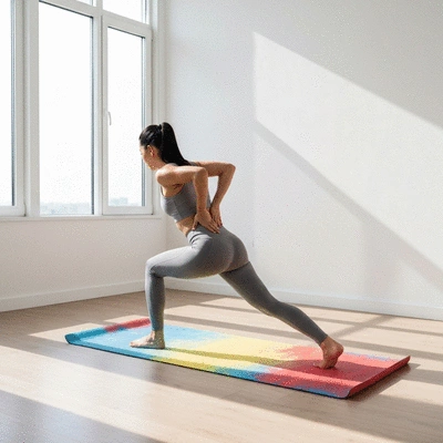 User practicing back exercises